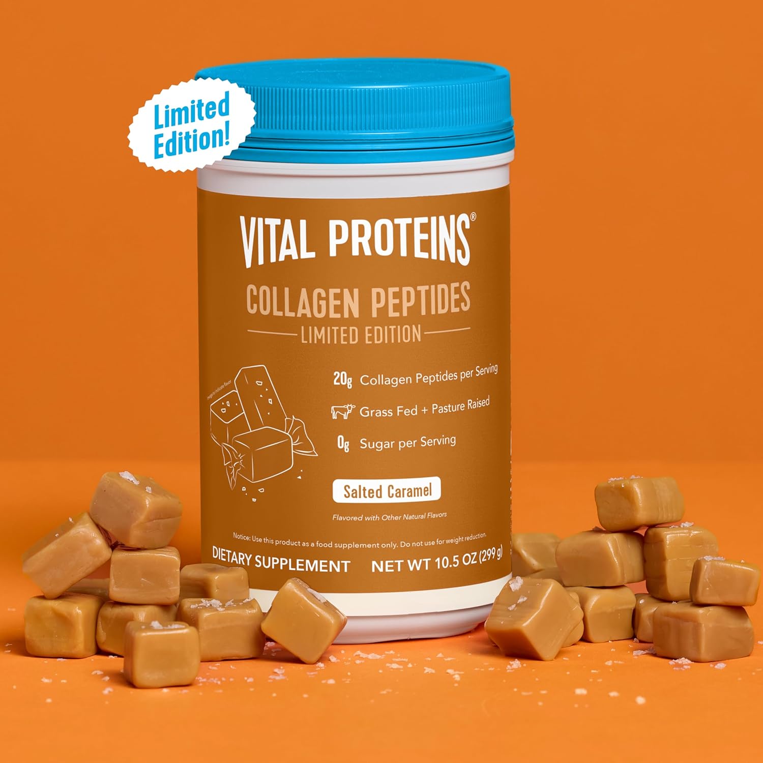 Vital Proteins Salted Caramel Collagen Peptides with 20g Collagen for Healthy Hair Skin Nails and Joints Ifelshop