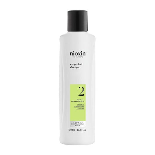 Nioxin System 2 Scalp + Hair Thickening Shampoo for Natural Hair with Progressed Thinning | Cleanse & Boost Hair Density with Niacinamide & Biotin Ifelshop