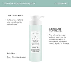Naturium The Perfector Salicylic Acid Body Wash, Gentle & Smoothing Cleanser, 16.9 oz