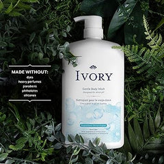 Ivory Body Wash, Designed for the Whole Family, Gentle Formula, Free of Dyes Heavy Perfumes Parabens Phthalates & Silicones, Original Scent, 35 oz