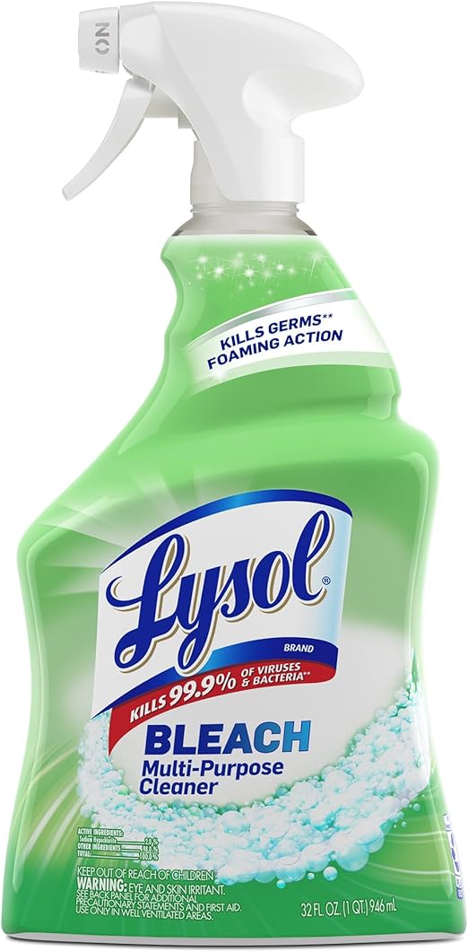 Lysol Multi-Purpose Cleaner Sanitizing and Disinfecting Spray with Bleach, All Purpose Cleaning Spray for Bathrooms and Kitchens, 32oz Retailxpres