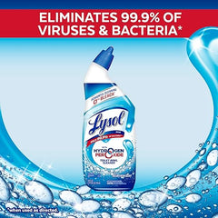 Lysol Toilet Bowl Cleaner Gel, For Cleaning and Disinfecting, Bleach Free, Ocean Fresh Scent, 24oz (Pack of 2)