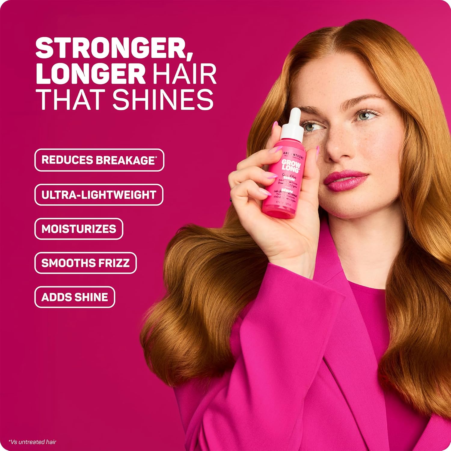 Marc Anthony Grow Long Scalp & Hair Serum - Anti-Breakage Formula Nourish, Strengthen & Hydrate Scalp & Hair Follicles - Natural Shine & Fuller-Looking Hair Strands from Root to Tip, 2 fl oz IFELSHOP