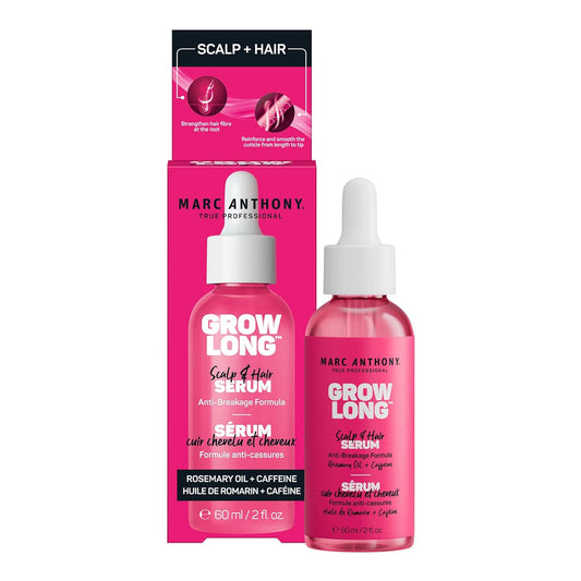 Marc Anthony Grow Long Scalp & Hair Serum - Anti-Breakage Formula Nourish, Strengthen & Hydrate Scalp & Hair Follicles - Natural Shine & Fuller-Looking Hair Strands from Root to Tip, 2 fl oz IFELSHOP