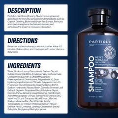 Particle Hair Thickening Shampoo for Men, Men’s Shampoo, Cleansing Formula Made with Biotin, Capixyl, Redensyl, Ginseng and Green Tea Extract for Hair Strength Support, Paraben Free, 400 mL Ifelshop