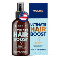 Moerie Ultimate Hair Boost Spray Designed to Strengthen Hair & Restore Scalp Health - 100% Natural Hair Serum for Hair Boost with over 100 Minerals, Vitamins & Amino acids - Fresh Scent - 5.07 Fl. Oz Ifelshop