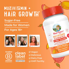 MaryRuth's Multivitamin + Hair Growth Gummies | with Lustriva® | Biotin 10000mcg | B Vitamins | Formulated for Thicker Hair, Wrinkles, Fine Lines, Skin Care | Ages 18+ | 30 Servings Ifelshop