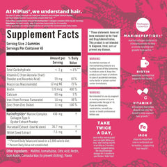 Women's Hair Growth Accelerator Supplement Gummies, Nourishes Thinning Hair & Boosts Hair Thickness, With Collagen, Biotin, Zinc, Vitamin C & Iron – Pineapple Flavor – 90 Gummies, 45 Day Supply Ifelshop