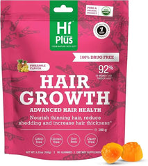 Women's Hair Growth Accelerator Supplement Gummies, Nourishes Thinning Hair & Boosts Hair Thickness, With Collagen, Biotin, Zinc, Vitamin C & Iron – Pineapple Flavor – 90 Gummies, 45 Day Supply Ifelshop