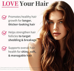 Women's Hair Growth Accelerator Supplement Gummies, Nourishes Thinning Hair & Boosts Hair Thickness, With Collagen, Biotin, Zinc, Vitamin C & Iron – Pineapple Flavor – 90 Gummies, 45 Day Supply Ifelshop