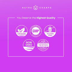 NutraChamps Biotin Gummies 10000mcg [High Potency] for Healthy Hair, Skin & Nails Vitamins for Women, Men & Kids - 5000mcg in Each Hair Vitamins Gummy - Vegan, Non-GMO, Hair Health Supplement Ifelshop