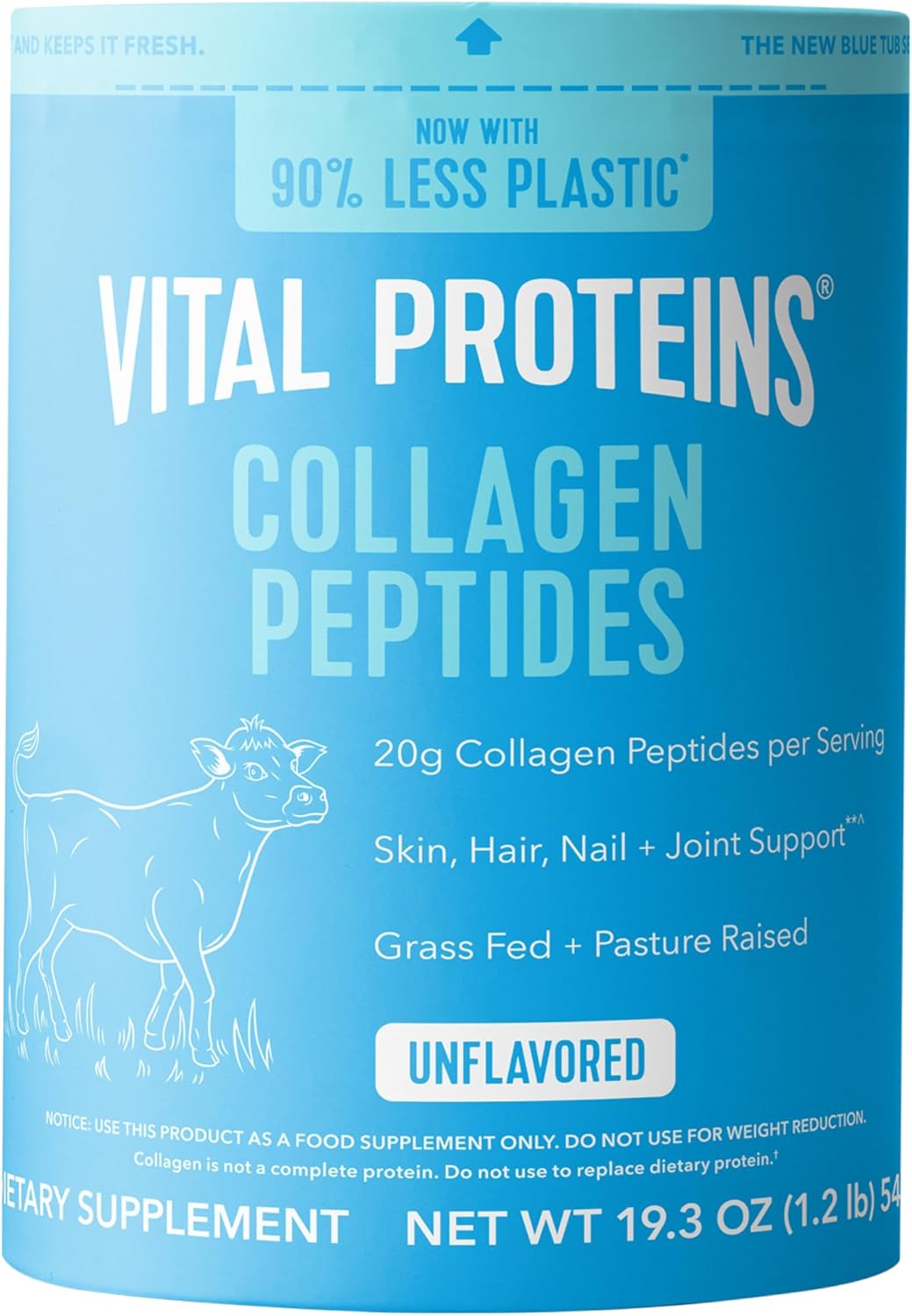 Vital Proteins Collagen Peptides Powder Grass Fed for Hair Nail Skin Bone and Joint Health Unflavored 27 Servings Ifelshop