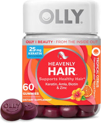 OLLY Heavenly Hair Gummy, Supports Healthy Hair, Keratin, Biotin, AMLA, Chewable Supplement, 30 Day Supply - 60 Count Ifelshop
