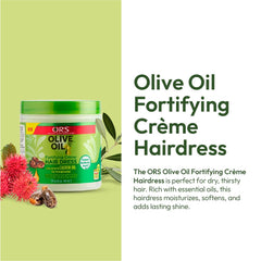 ORS Olive Oil Fortifying Cream Hair Dress Infused with Castor Oil for Strengthening 6 Ounce Ifelshop