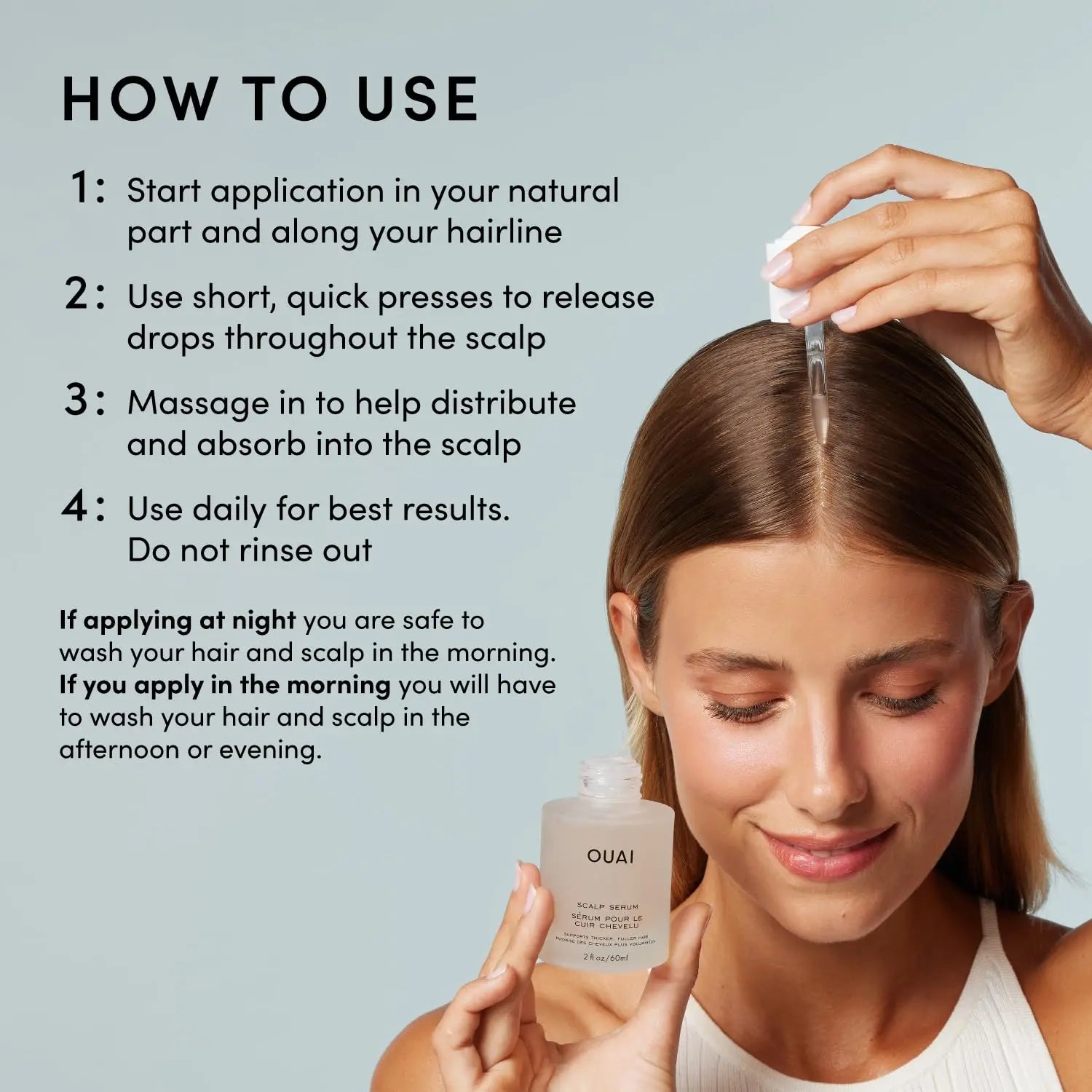 OUAI Scalp Balancing Serum – Lightweight Peptide Scalp Treatment with Red Clover Extract & Siberian Ginseng for Fuller-Looking Hair, Clean & Sulfate-Free Formula (2 fl oz) Ifelshop