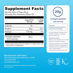 Vital Proteins Collagen Peptides Powder Grass Fed for Hair Nail Skin Bone and Joint Health Unflavored 27 Servings Ifelshop