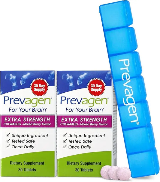 2pack Prevagen Extra Strength - 60 Mixed Berry Chewables (2 Month Supply) 20mg of Apoaequorin Plus Vitamin D3 IFELSHOP