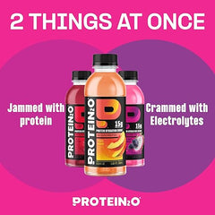 Protein2o Hydration Drink - 2-in-1 Liquid Clear Whey Protein Isolate and Electrolyte Drink - 15g Protein, Vitamins B5, B6 - Post-Workout Recovery - 16.9 Fl Oz - 12 Count Flavor Fusion Variety Pack