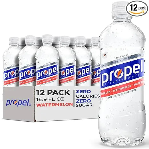 Propel Electrolyte Enhanced Water Sports Drink, Watermelon Flavored Water, Zero Calorie & Zero Sugar Hydration with Electrolytes and Vitamins C & E, 16.9 fl oz Water Bottles (12 Pack) Retailxpres