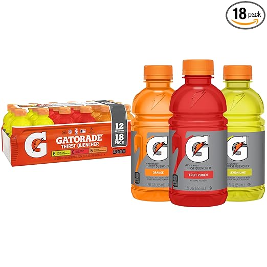 Gatorade Thirst Quencher Sports Drink, Variety Pack, 12 Fl Oz (Pack of 18)