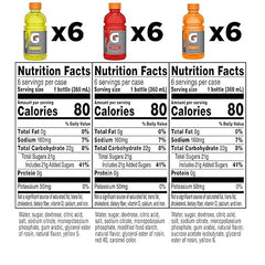 Gatorade Thirst Quencher Sports Drink, Variety Pack, 12 Fl Oz (Pack of 18)