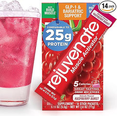 Rejuvenate, Perfect Amino Acid Blend, 1 Stick = 25g Whey Protein, 5 Calories, Vegan Friendly EAA + BCAA for Muscle Growth, Strength & Energy, GLP-1 & Bariatric Support, No Bloat, No Sugar