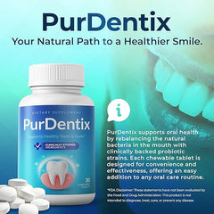 Oral Health Probiotic – 4-Strain Formula for Healthy Gums, Teeth & Fresh Breath – 30 Chewable Tablets