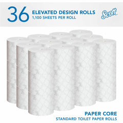 Scott Pro Paper Core High-Capacity Standard Roll Toilet Paper with Elevated Design (KCC47305)