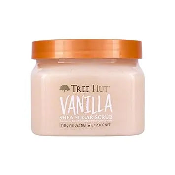 Tree Hut Vanilla Shea Sugar Exfoliating & Hydrating Body Scrub, 18 oz Retailxpres