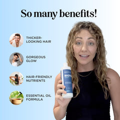 Rosemary and Biotin Shampoo for Thinning Hair - Vegan Volumizing Shampoo for Fine Hair with B Vitamins Argan Oil & Tea Tree Essential Oil - Paraben Silicone and Sulfate Free Vegan Formula (8 Fl Oz) Ifelshop