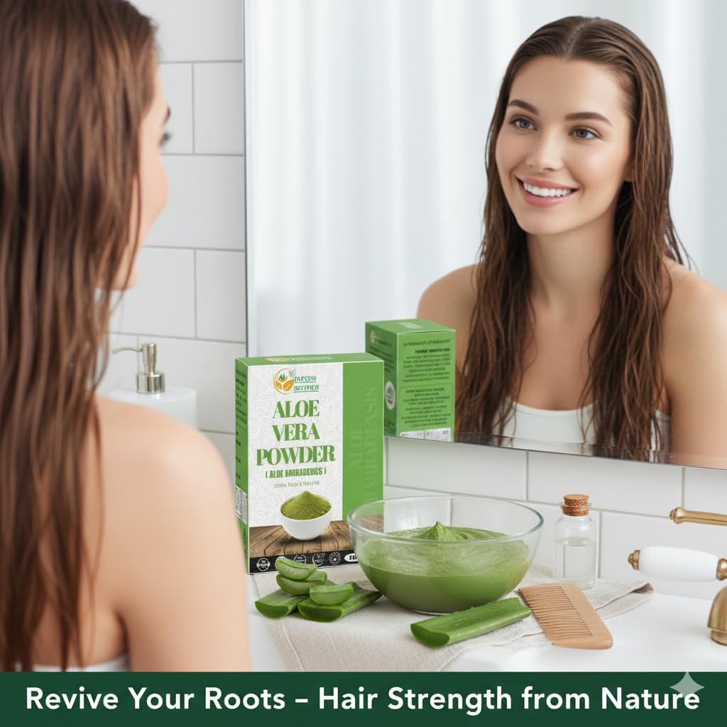 Herbs Botanica Aloe Vera Powder for Hair Growth, Skincare, and Moisturizing – Vegan, Non-GMO, 5.3oz / 150g Ifelshop