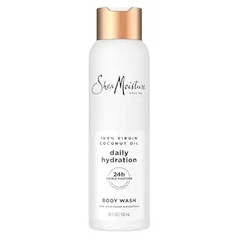 SheaMoisture Virgin Coconut Oil Body Wash Nourish and Replenish Skin Daily Hydrating body wash for 24H Visible Moisture for Healthy, Glowing Skin 18 oz