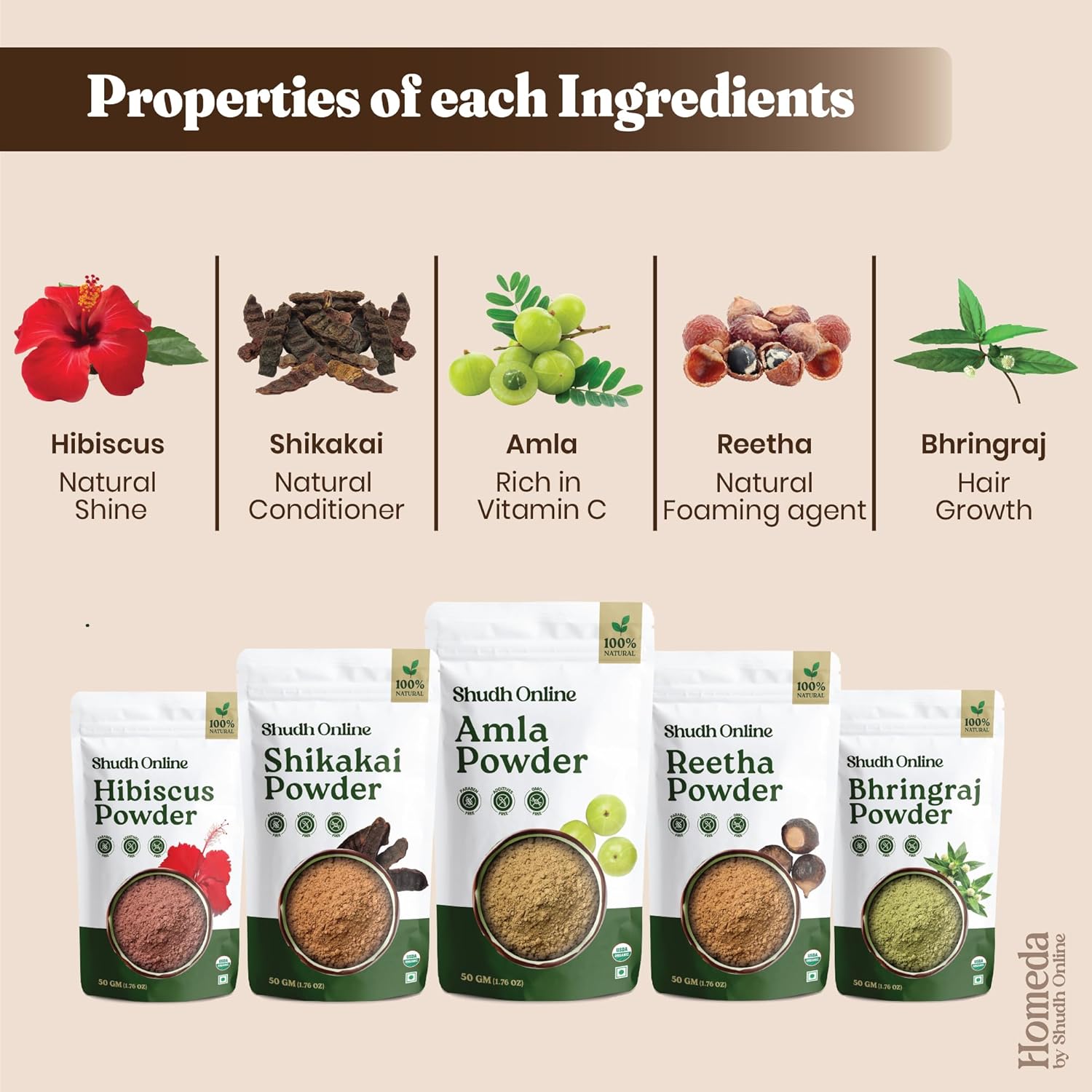 Herbal Hair Mask Powder Combo | Ayurvedic Herbal Hair Mask for Hair Growth & Scalp Care (1.76oz each) Ifelshop