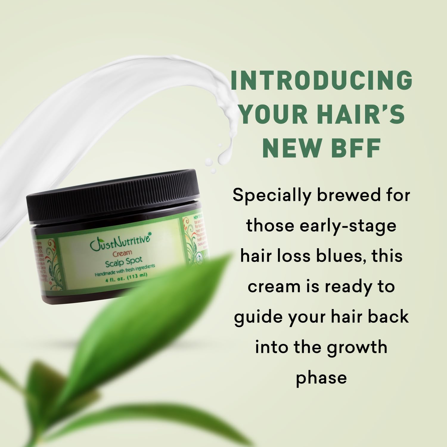 Bald Spot Hair Growth Cream Scalp Treatment for Receding Hair for Men and Women Just Nutritive 4 Oz Ifelshop