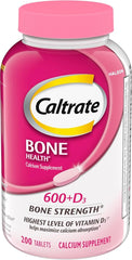 Caltrate 600 Plus D3 Calcium and Vitamin D Supplement Tablets, Bone Health Supplements for Adults - 200 Count