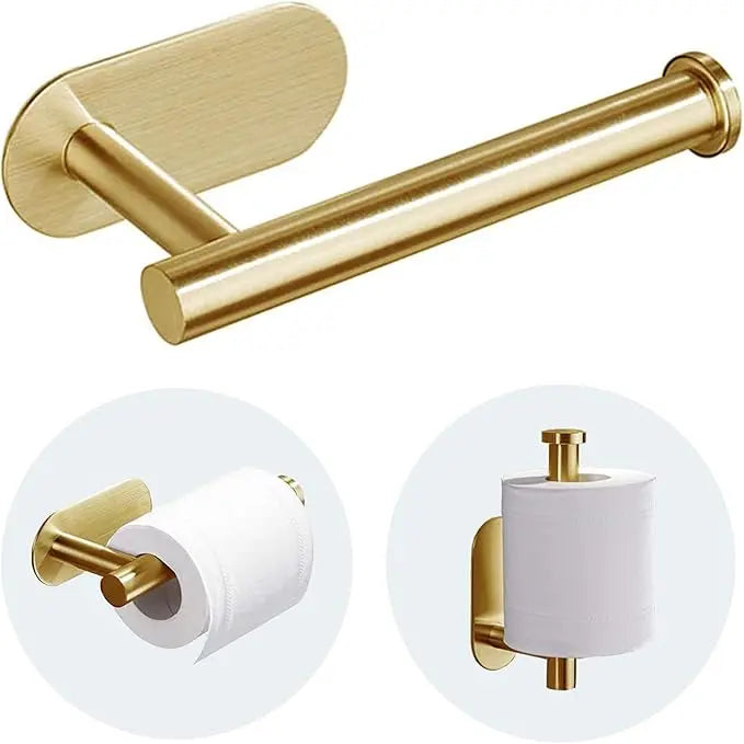 Self adhesive toilet paper roll holder – strong no-drill adhesive toilet paper holder for bathrooms