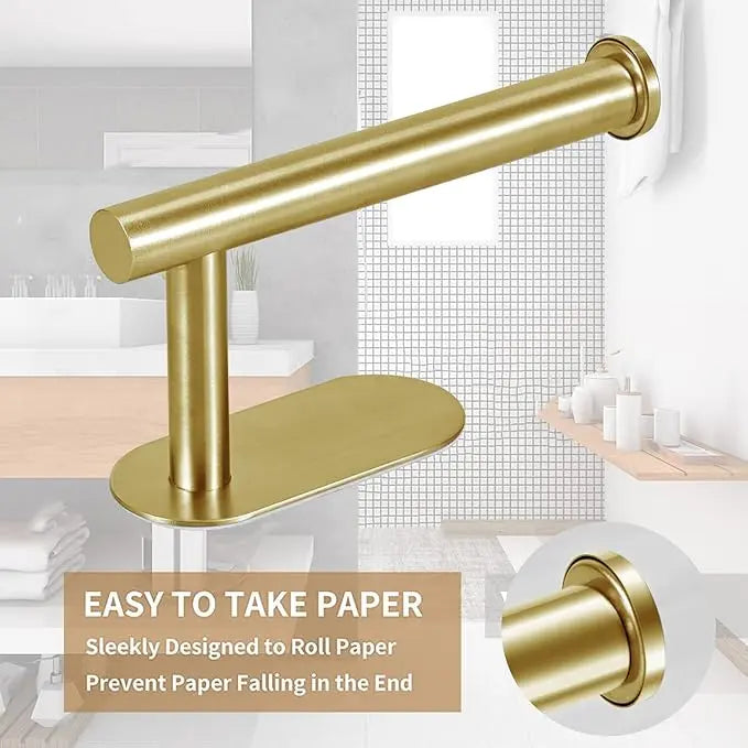 Modern stainless steel adhesive toilet paper holder – rustproof self adhesive bathroom tissue holder