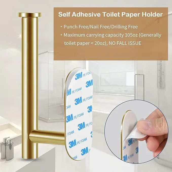 High-strength toilet paper holder adhesive backing – heavy-duty stick-on adhesive toilet roll holder