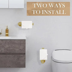 Modern stainless steel adhesive toilet paper holder – rustproof self adhesive bathroom tissue holder