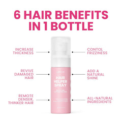 Trybello Hair Helper Spray - Growth Serum With Biotin & Castor Oil - Caffeine Infused Treatment for Thicker, Fuller Hair - Repair Thinning Naturally - Vegan, Cruelty-Free Formula Ifelshop