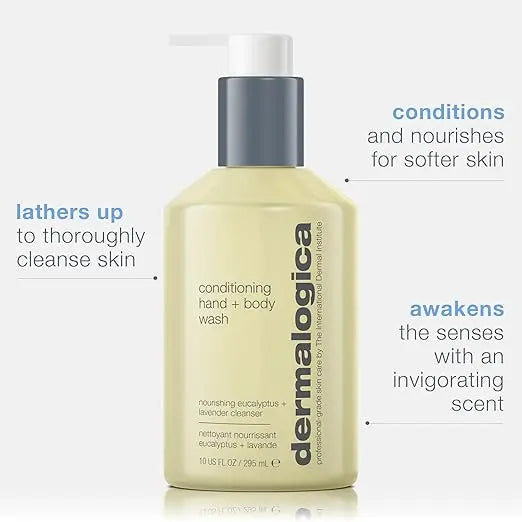 Dermalogica Conditioning Hand + Body Wash (10 Fl Oz) Shower Gel with Tea Tree Oil and Eucalyptus Oil - Gently Conditions and Cleanses Retailxpres