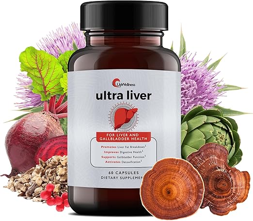 Ultra Liver Supplement for Liver Support and Gallbladder Support - Powered by TMG, NAC Milk Thistle, and More - Liver Cleanse Detox & Repair - 60 Capsules
