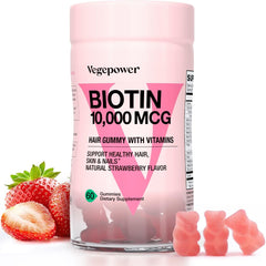 Biotin Gummies for Hair Growth 10000mcg - Vegan Biotin Vitamins Supports Healthy Hair, Skin and Nails, Hair Vitamin Gummy for Women & Men - Non-GMO, Chewable Supplement Ifelshop