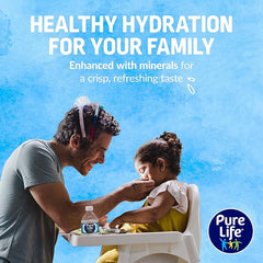 Pure Life Purified Water Bottles, 24 Pack - Still Bottled Water Enhanced with Minerals for a Crisp Taste, Plastic Bottles - 8 Fl Oz