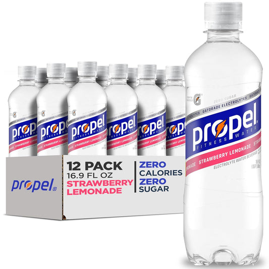 Propel Electrolyte Enhanced Water Sports Drink, Strawberry Lemonade Flavor, 16.9 fl oz Bottles, 12 Pack Retailxpres
