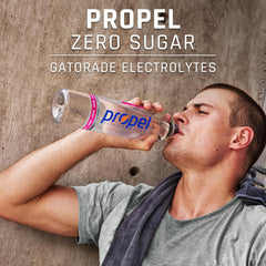 Propel Electrolyte Enhanced Water Sports Drink, Strawberry Lemonade Flavored Water, Zero Calorie & Zero Sugar Hydration with Electrolytes and Vitamins C & E, 16.9 fl oz Water Bottles (12 Pack)