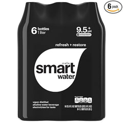Smartwater alkaline with antioxidant 1L 6pk