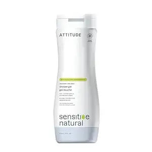 ATTITUDE Body Wash for Sensitive Skin with Oat, EWG Verified, Dermatologically Tested, Vegan, Extra Gentle, Unscented, 16 Fl Oz Retailxpres