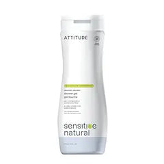 ATTITUDE Body Wash for Sensitive Skin with Oat, EWG Verified, Dermatologically Tested, Vegan, Extra Gentle, Unscented, 16 Fl Oz