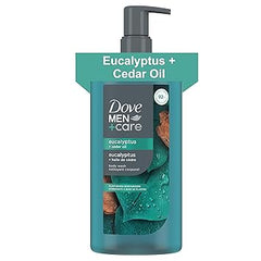 DOVE MEN + CARE Body Wash Eucalyptus & Cedar Oil Plant-Based Moisturizing Body Wash for Men, 26oz
